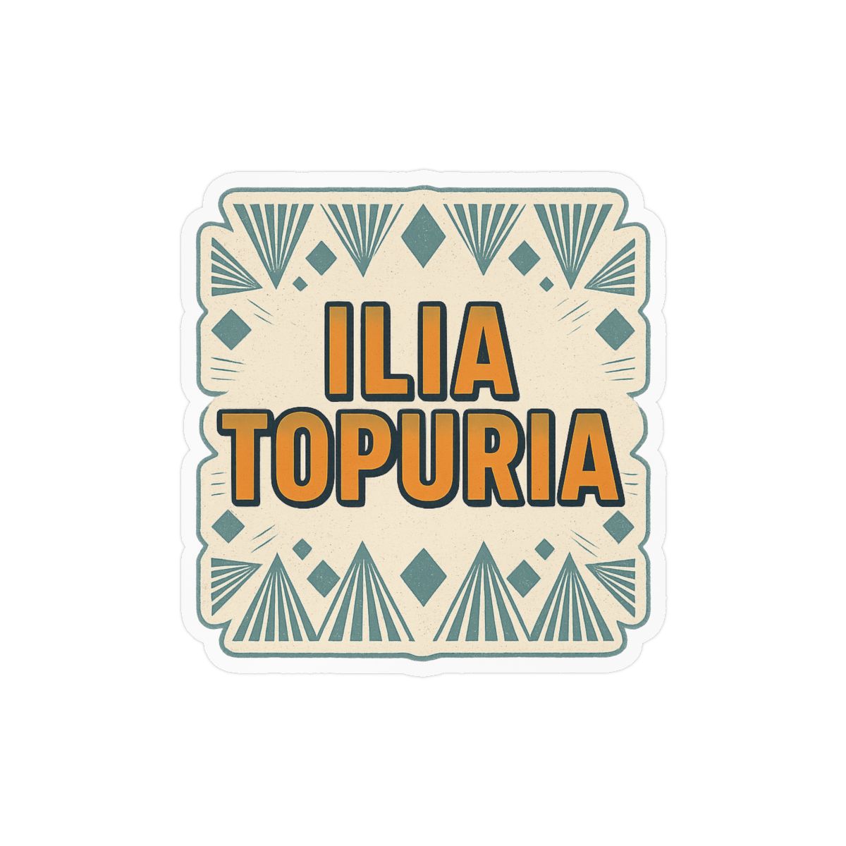 Ilia Topuria Bold UFC Fighter Sticker Vinyl Decal