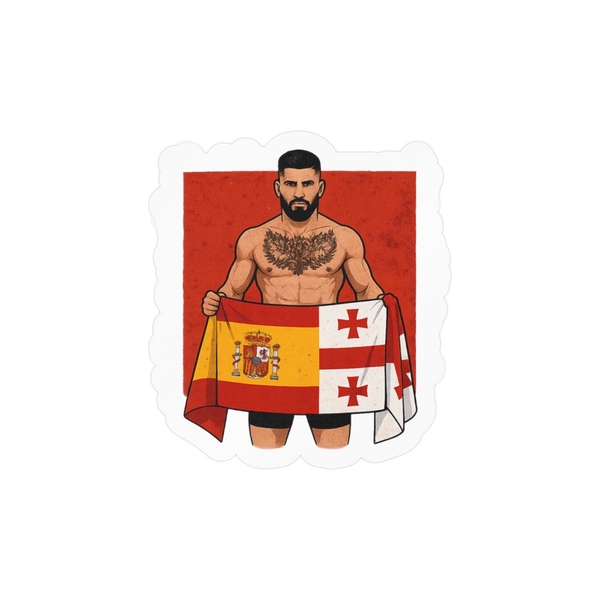 Ilia Topuria UFC Champion Sticker | Bold Vinyl Decal - alternate angle 3, merchandise