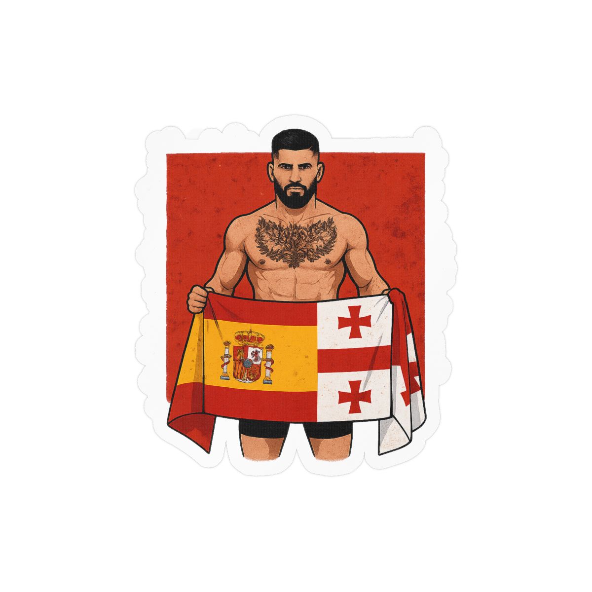 Ilia Topuria UFC Champion Sticker | Bold Vinyl Decal - alternate angle 1, merchandise