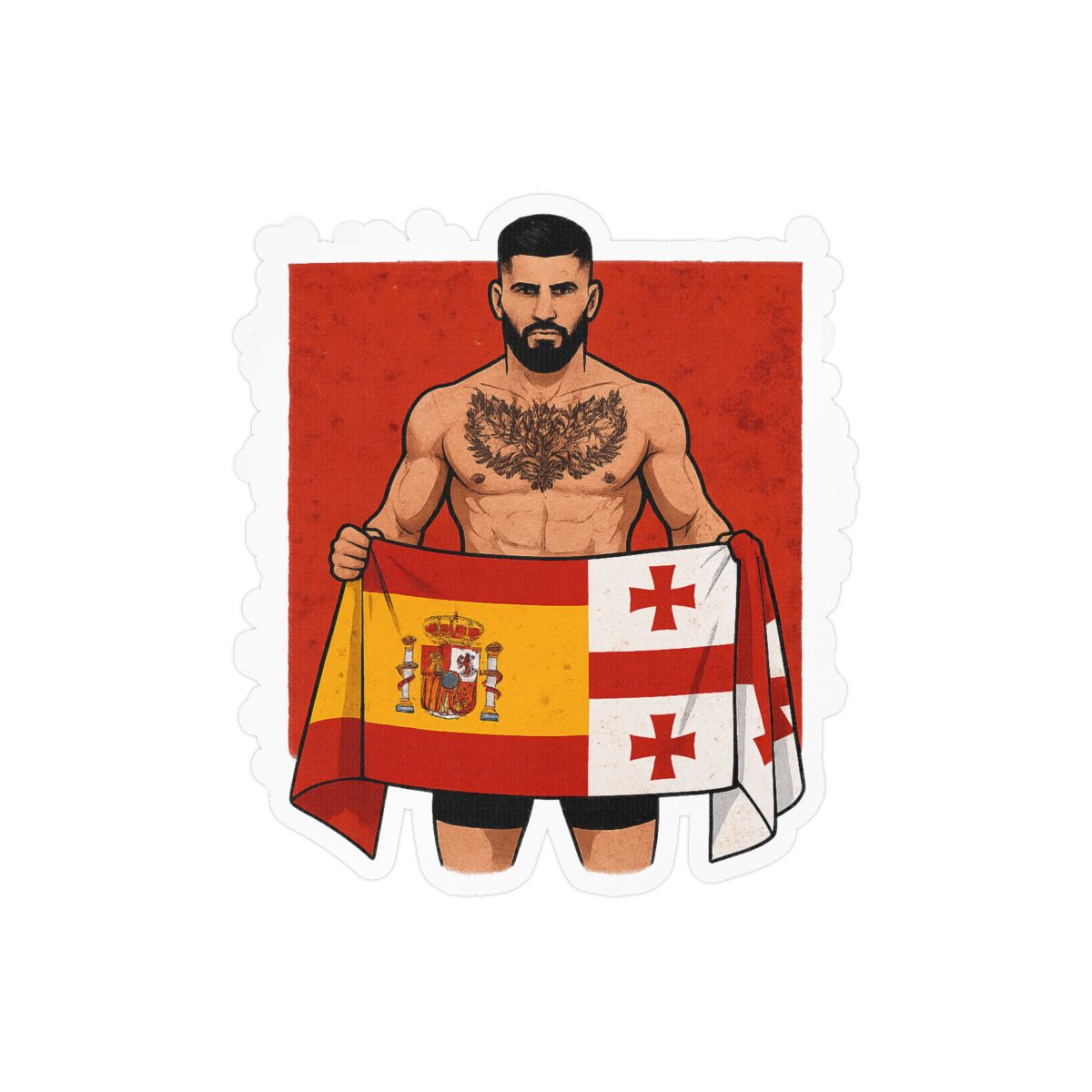 Ilia Topuria UFC Champion Sticker | Bold Vinyl Decal - UFC official Stickers merch