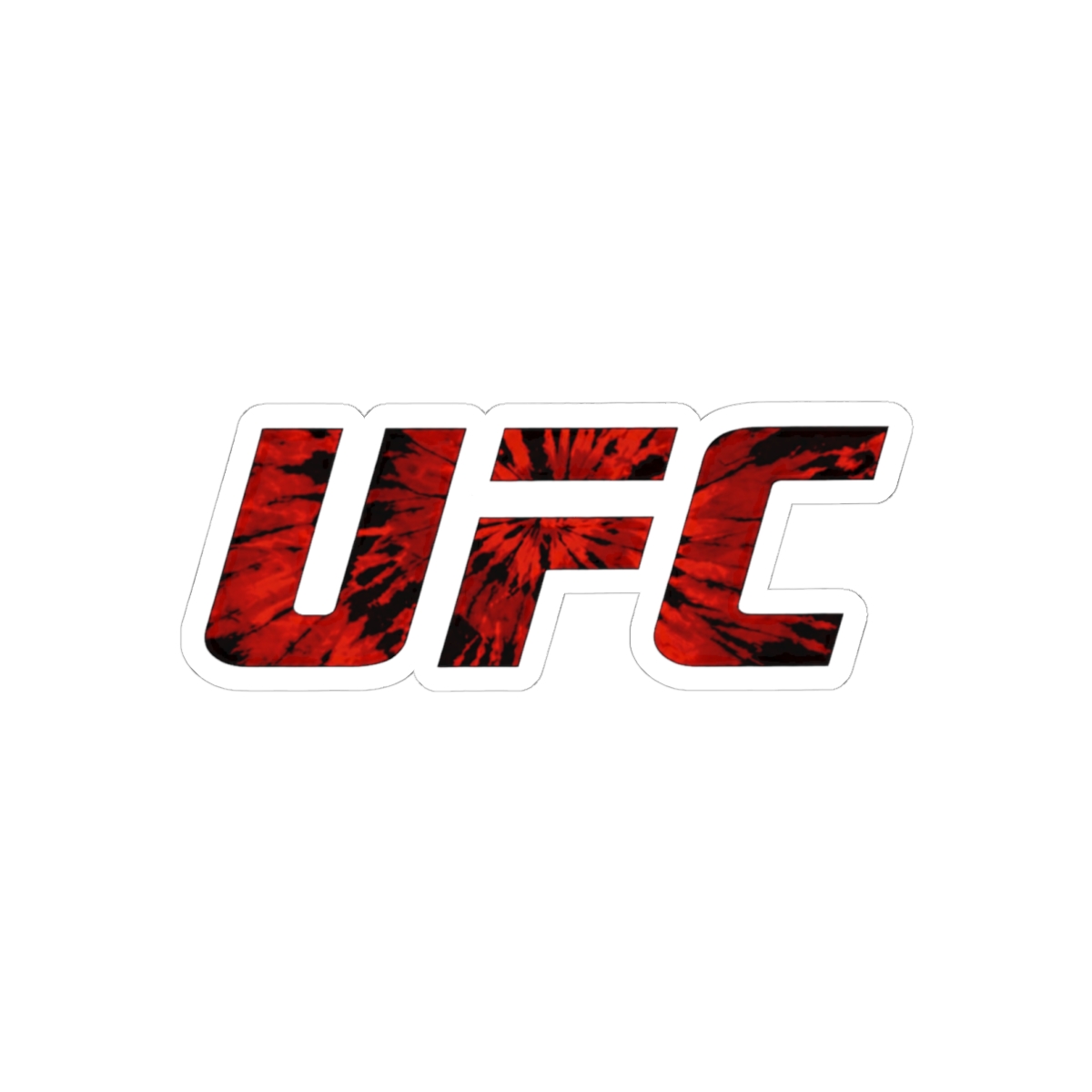 UFC Logo Red Spiral Tie Dye