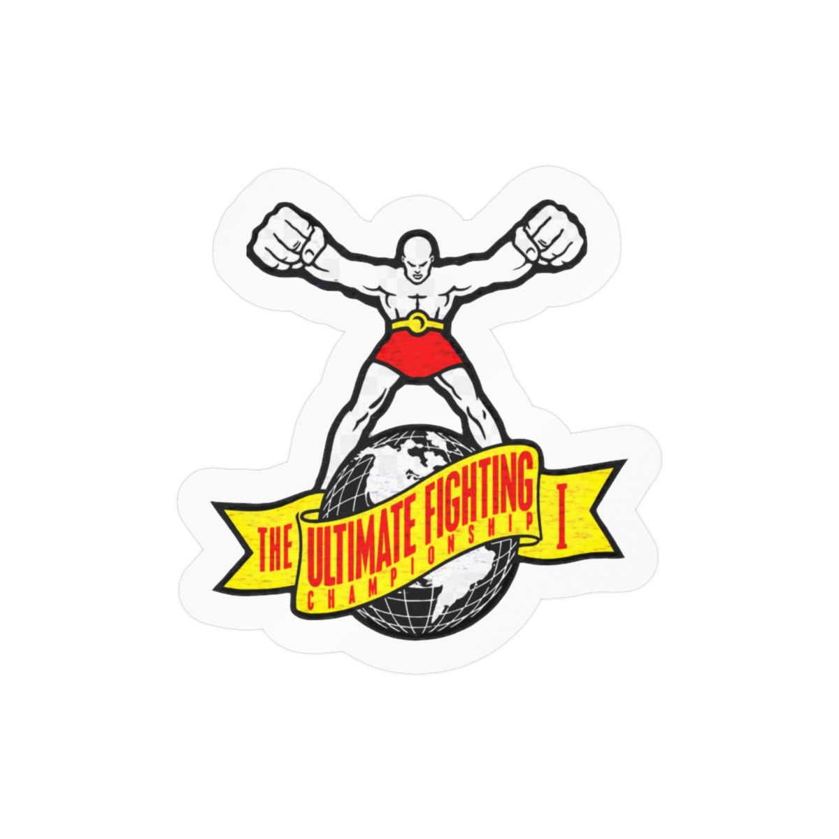 Retro UFC Logo Sticker | Bold Vinyl Decal - MMA Fan Gear