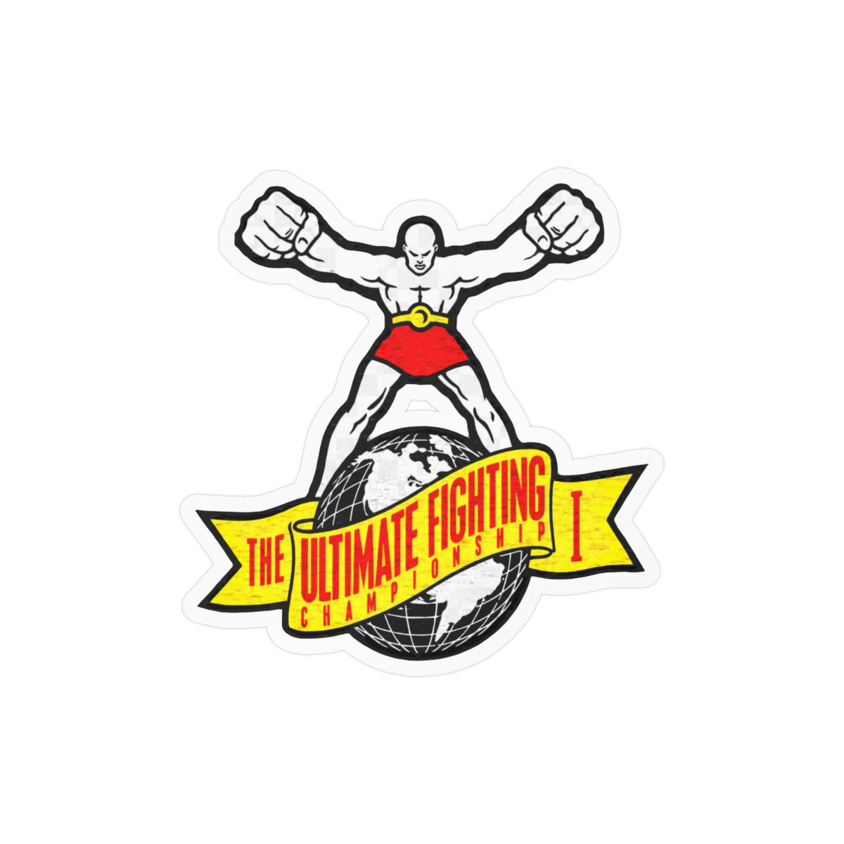 Retro UFC Logo Sticker | Bold Vinyl Decal - MMA Fan Gear - UFC official Stickers merch
