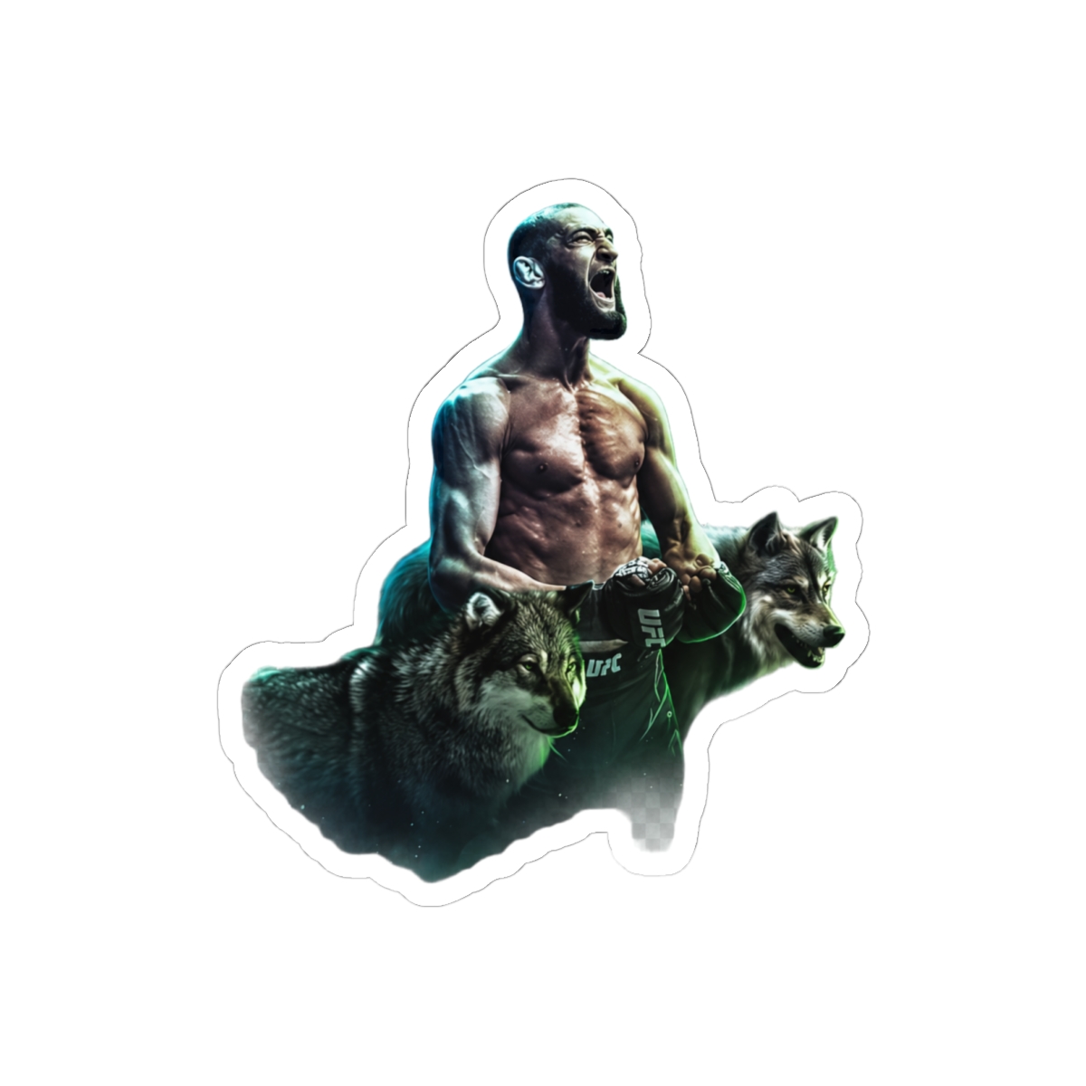 Khamzat Chimaev Borz UFC Bold Sticker | MMA Grappler Vinyl Decal - UFC official Stickers merch