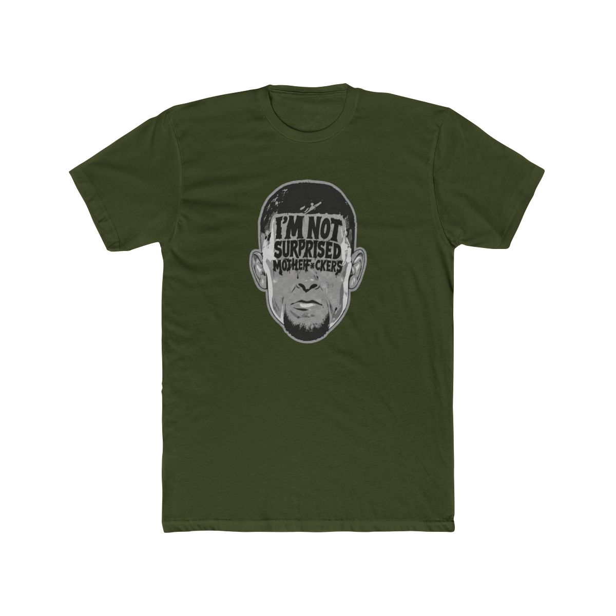 Nate Diaz "I&;m Not Surprised" Quote Bold Graphic Shirt, MMA t shirt, mma fan, ufc fan, ufc t shirt, Diaz Brothers, Nate Diaz T Shirt - alternate angle 4, merchandise