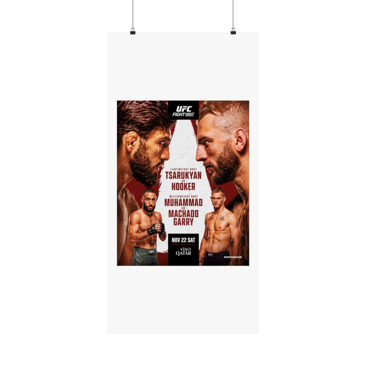 UFC Fight Night 265 Poster | Tsarukyan vs Hooker, Qatar - alternate angle 3, merchandise