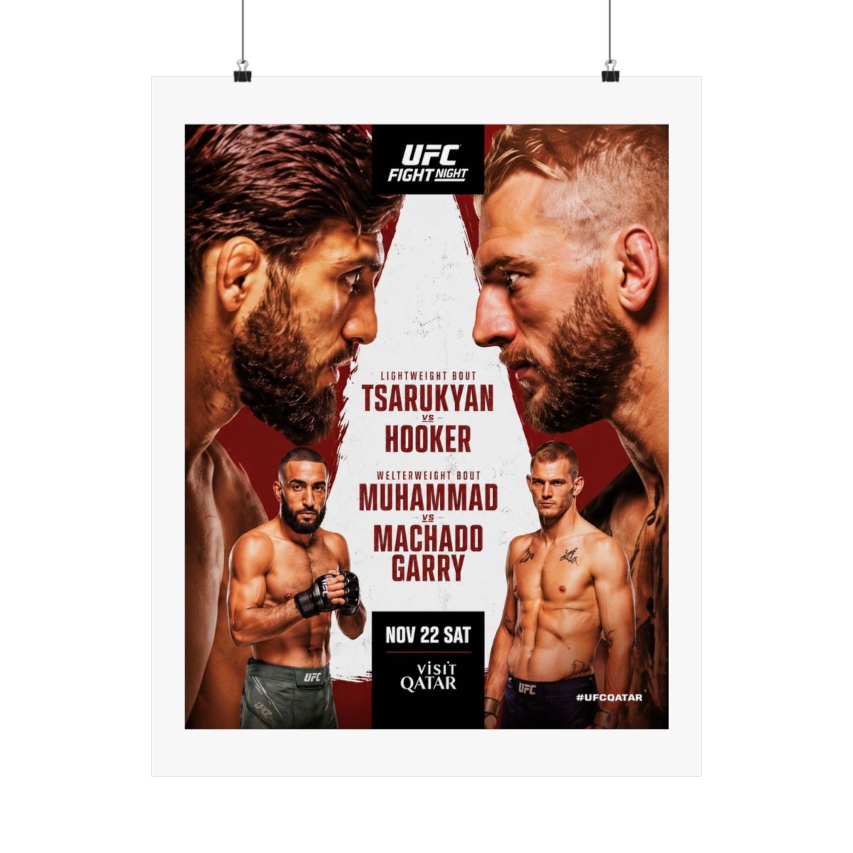 UFC Fight Night 265 Poster | Tsarukyan vs Hooker, Qatar - alternate angle 1, merchandise