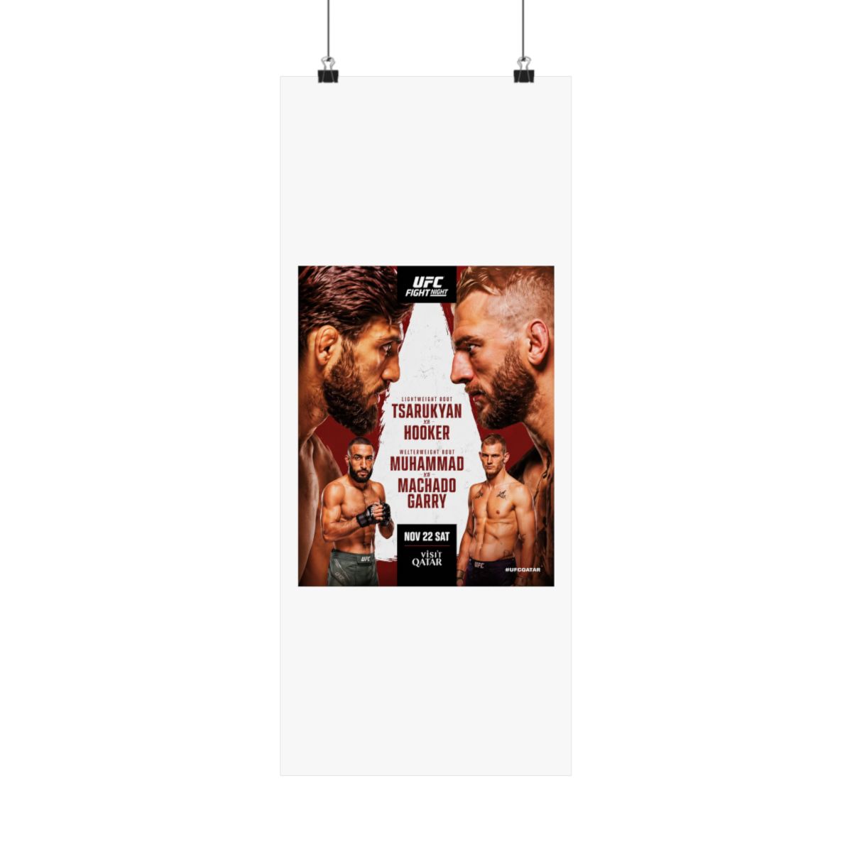 UFC Fight Night 265 Poster | Tsarukyan vs Hooker, Qatar - UFC official Posters & Wall Art merch